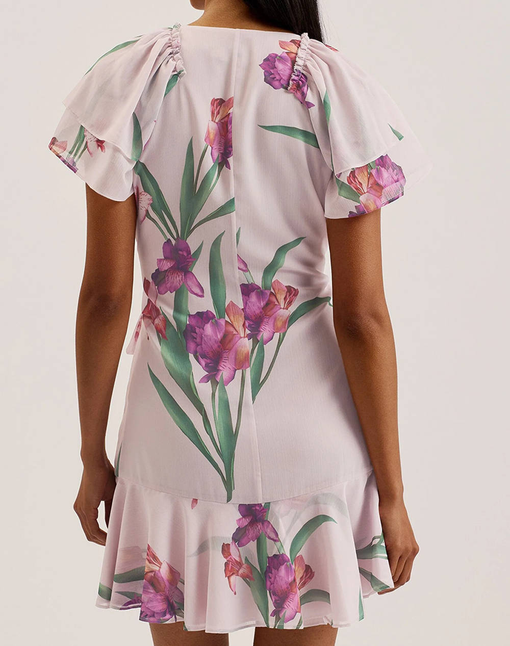 TED BAKER FASNIA Angel Sleeve Wrap Mini Dress