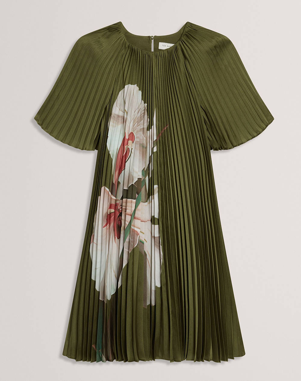 TED BAKER VINLAA Short Sleeve Pleated Mini Dress