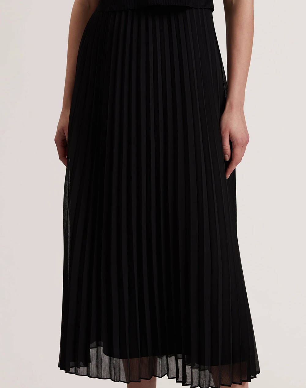 TED BAKER LARNAHH 1 Pleated Cami Dress with Knitted Tank