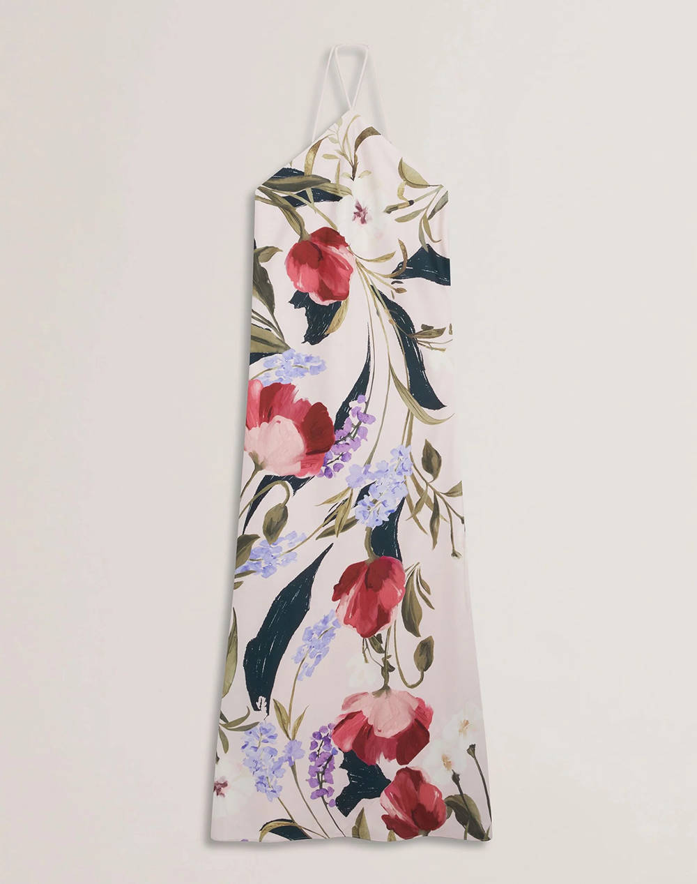 TED BAKER ALMARIA Halter Neck Bias Cut Maxi Dress
