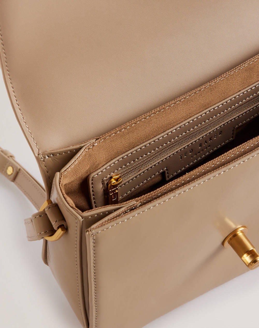 TED BAKER KKAYLI Polished Leather Satchel Bag (Dimensiuni: 22 x 17 x 8cm.)