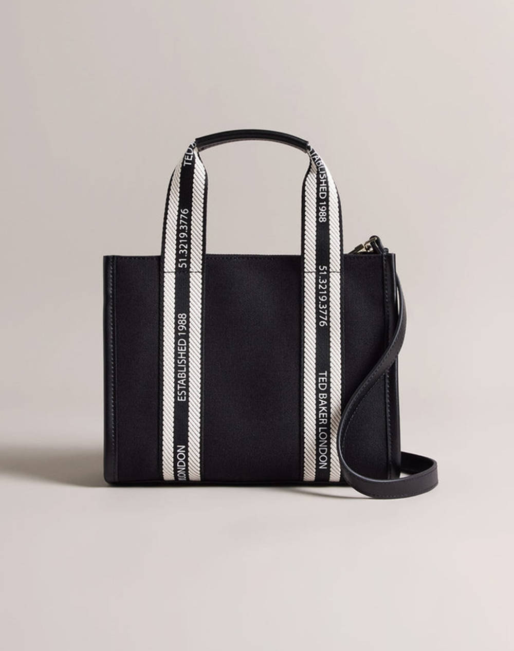 TED BAKER GEORJEA Branded Webbing Canvas Small Tote (Dimensiuni: 11 x 21 x 25cm.)