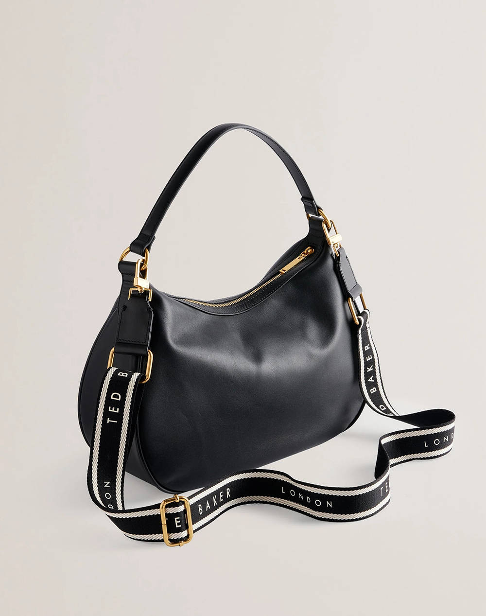 TED BAKER ESIAH Webbing Slouchy Leather Hobo Bag (Dimensiuni: 32 x 26cm.)