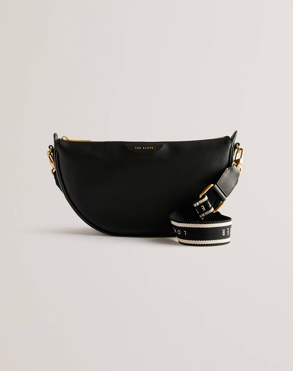 TED BAKER ESSINA Webbing Leather Half Moon Crossbody Bag (Dimensiuni: 28 x 16cm.)