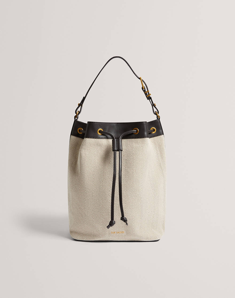 TED BAKER TASHAH Belt Detail Canvas Herringbone Backpack