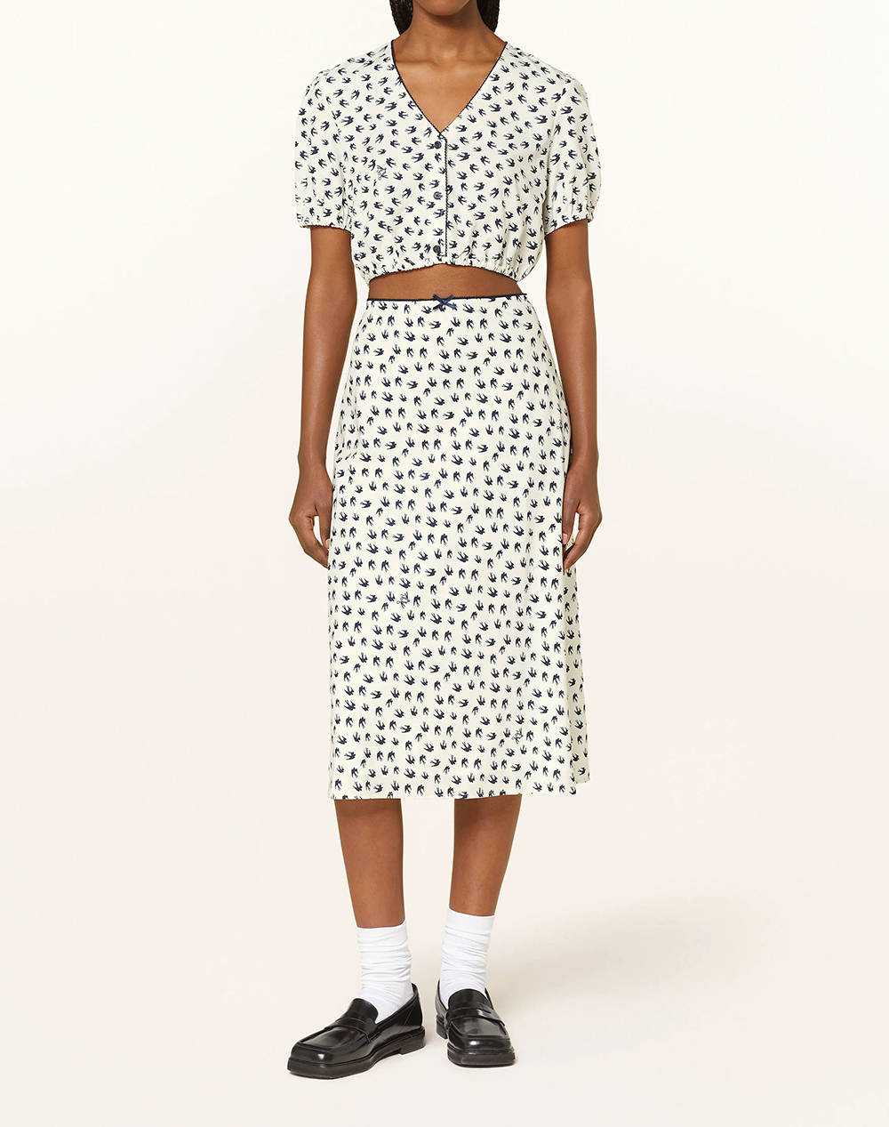 TOMMY JEANS TJW CRP AOP SS BLOUSE