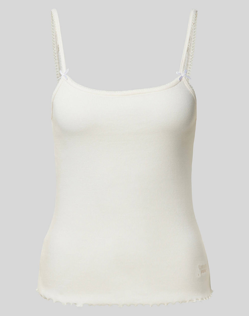 TOMMY JEANS TJW SLIM SCALLOP RIB TOP