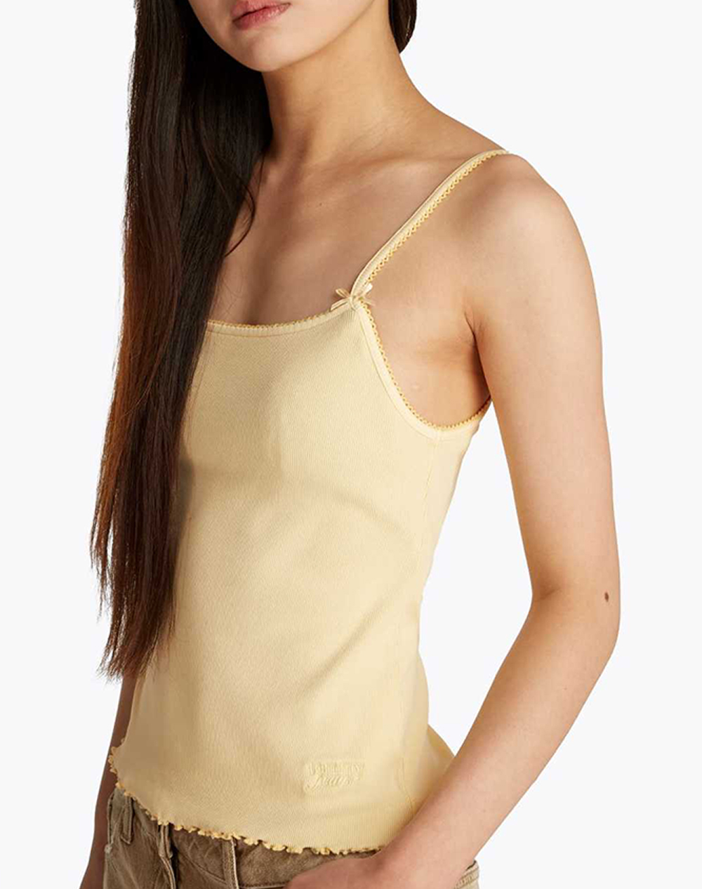TOMMY JEANS TJW SLIM SCALLOP RIB TOP