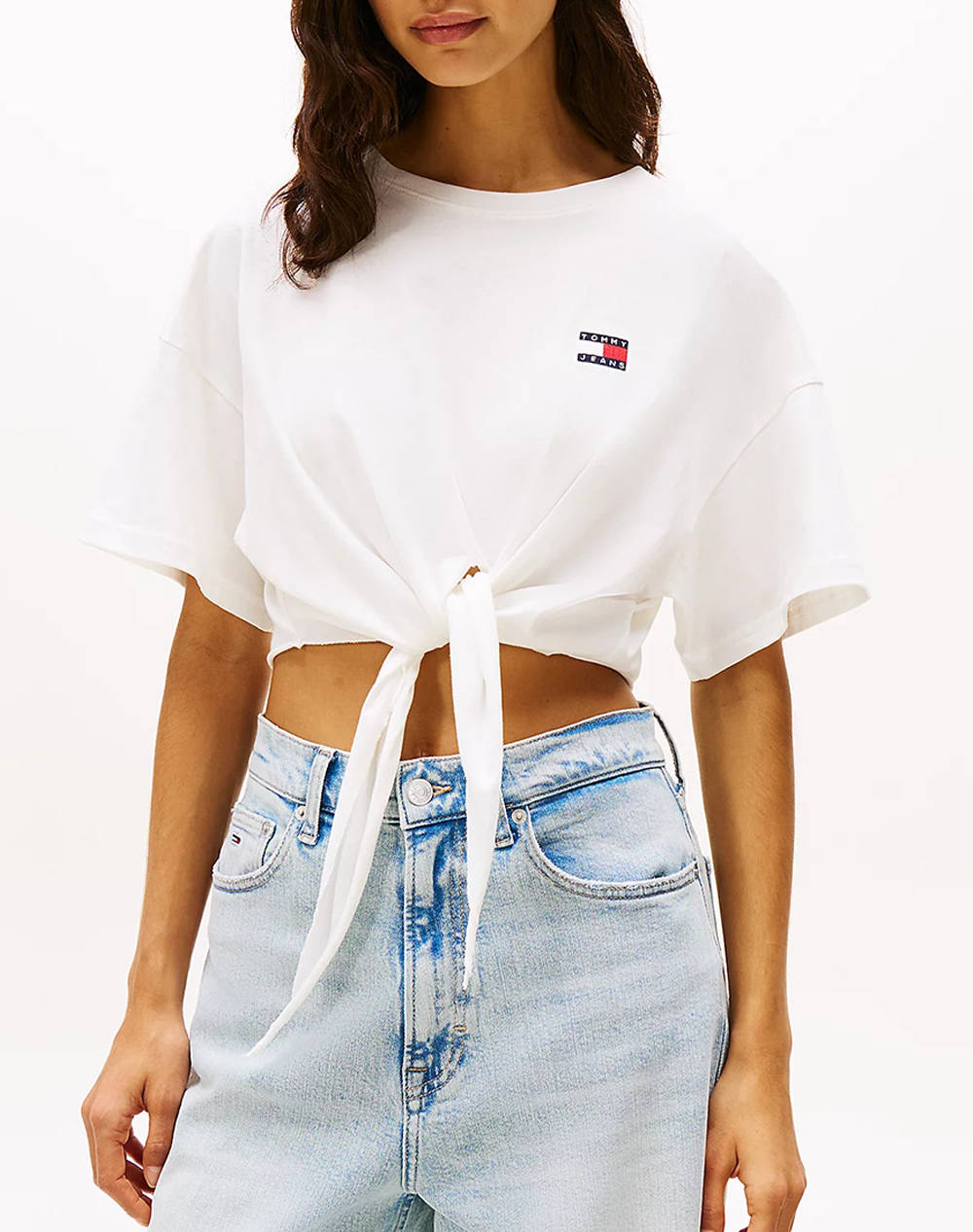 TOMMY JEANS TJW REG WAIST TIE BADGE TEE EXT