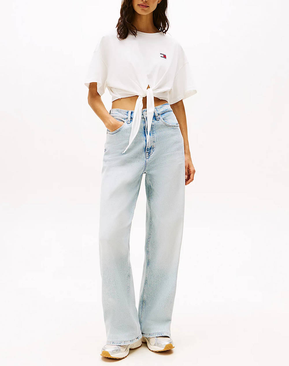 TOMMY JEANS TJW REG WAIST TIE BADGE TEE EXT