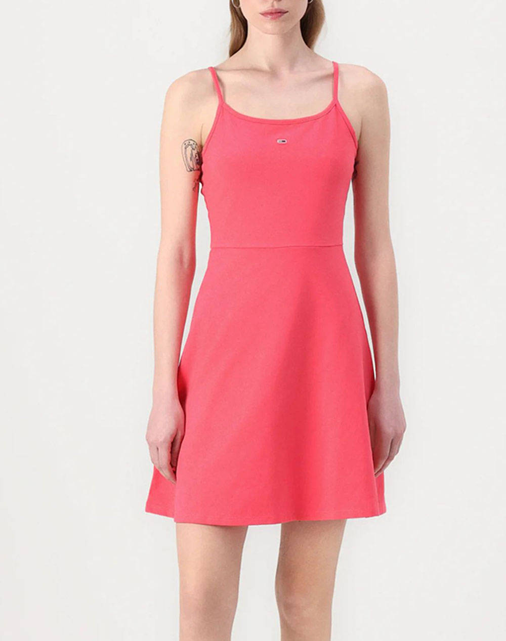TOMMY JEANS TJW ESSENTIAL STRAP FLARE DRESS