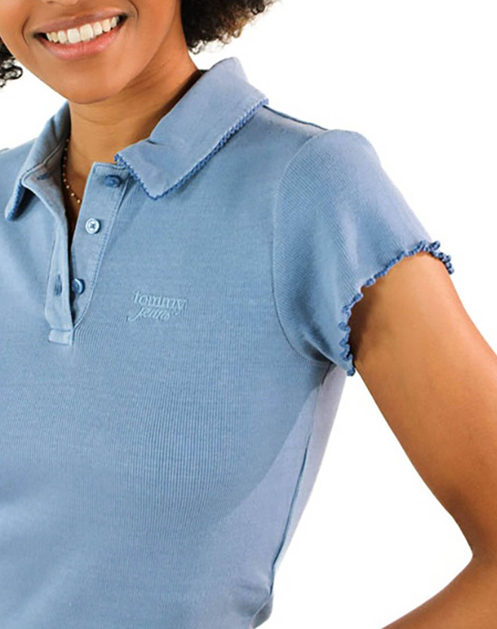 TOMMY JEANS TJW GMD RIB POLO SS DRESS