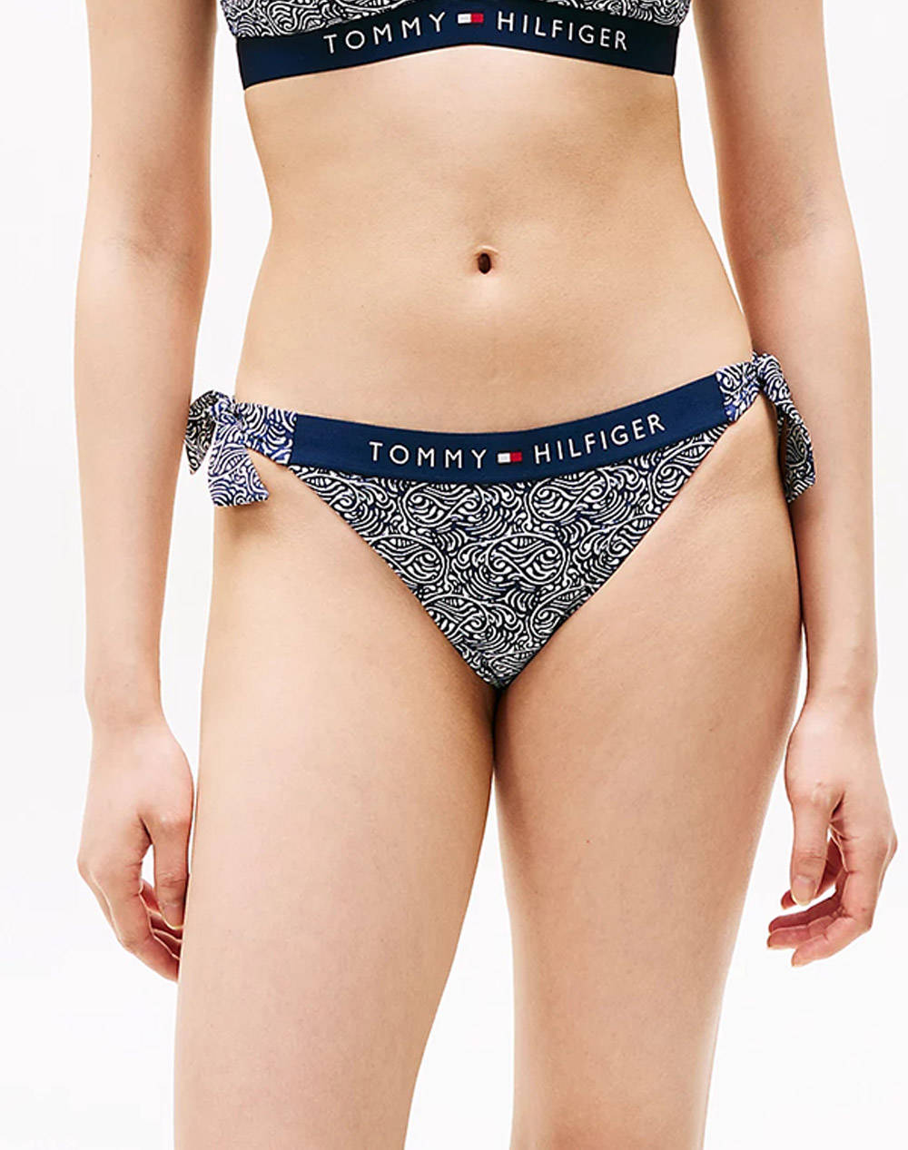 TOMMY HILFIGER CHEEKY SIDE TIE BIKINI PRINT