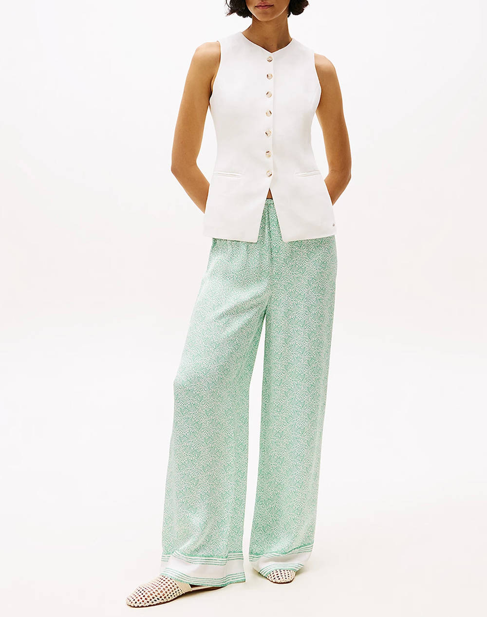 TOMMY HILFIGER SATEEN PULL ON PANTS