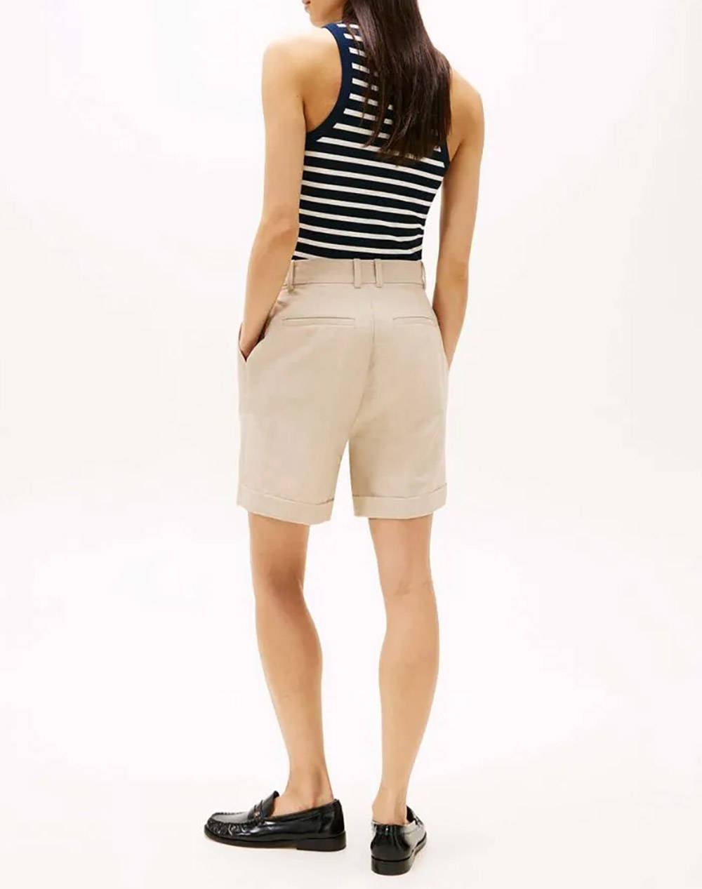 TOMMY HILFIGER LINEN MIX PLEATED SHORT