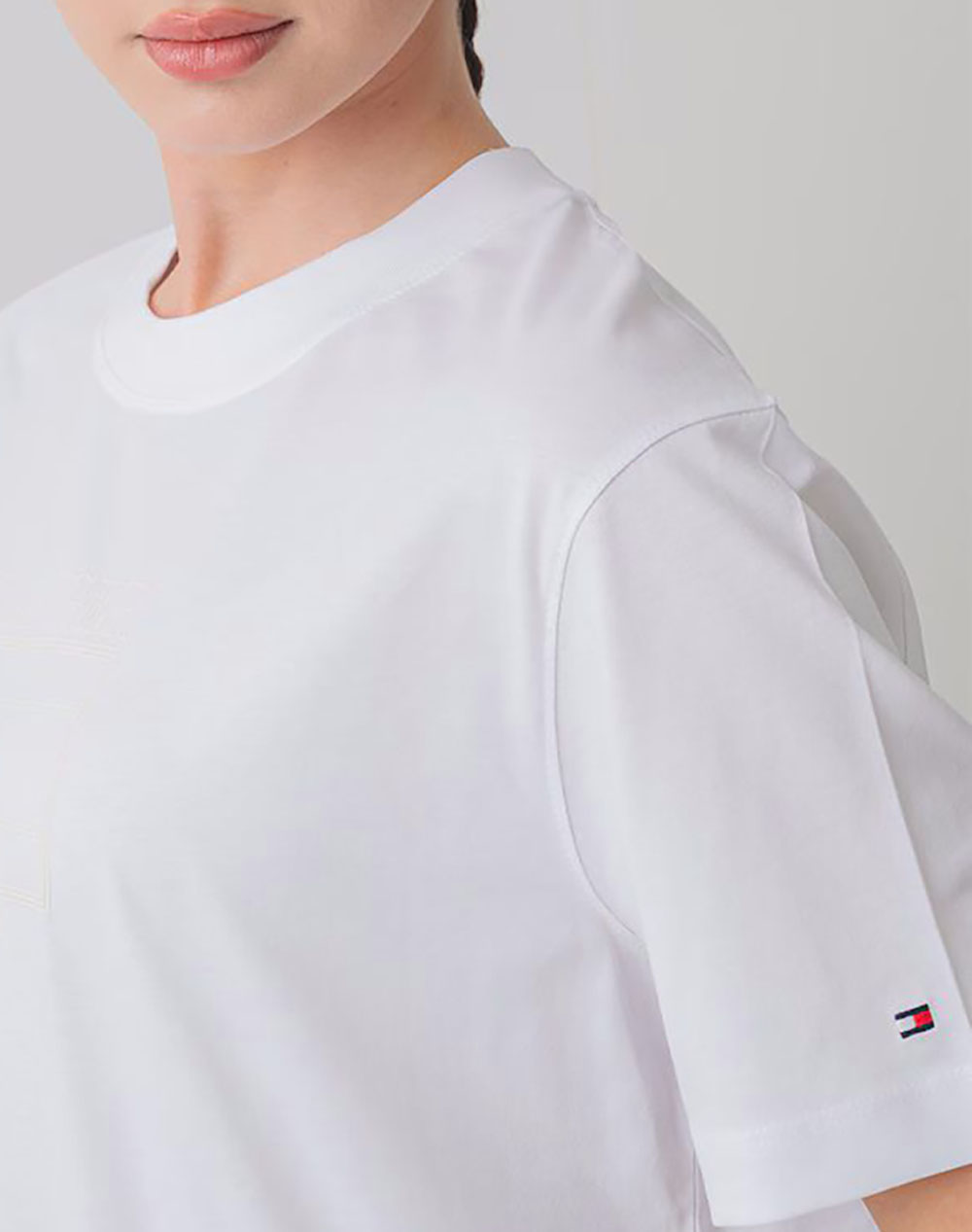 TOMMY HILFIGER MDRN OUTLINE FLAG C-NK TEE