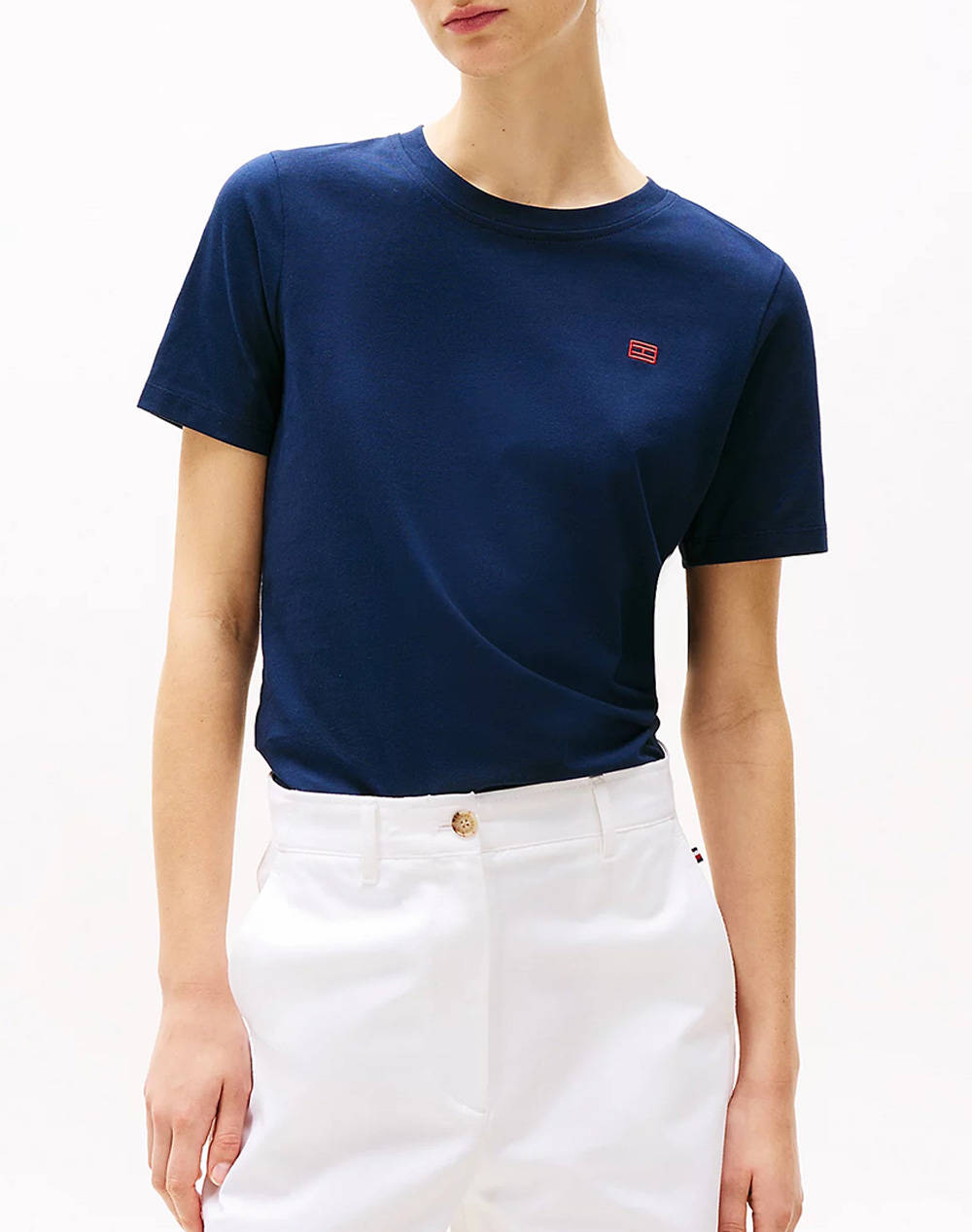 TOMMY HILFIGER REG CONTRAST FLAG SS TEE