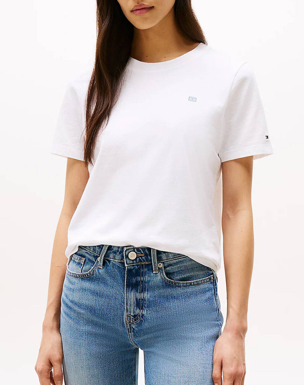 TOMMY HILFIGER REG CONTRAST FLAG SS TEE