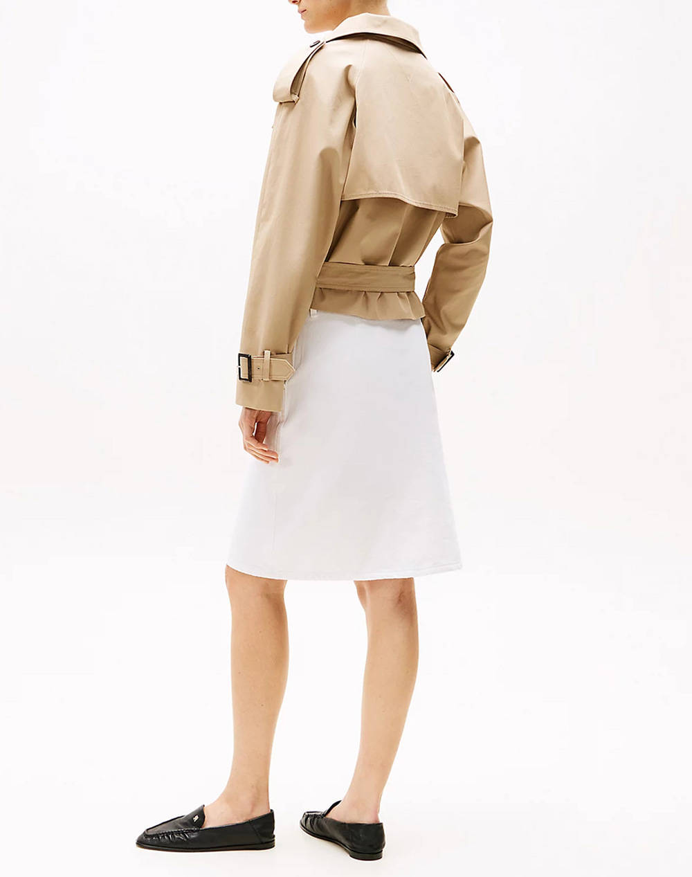 TOMMY HILFIGER COTTON CROP TRENCH