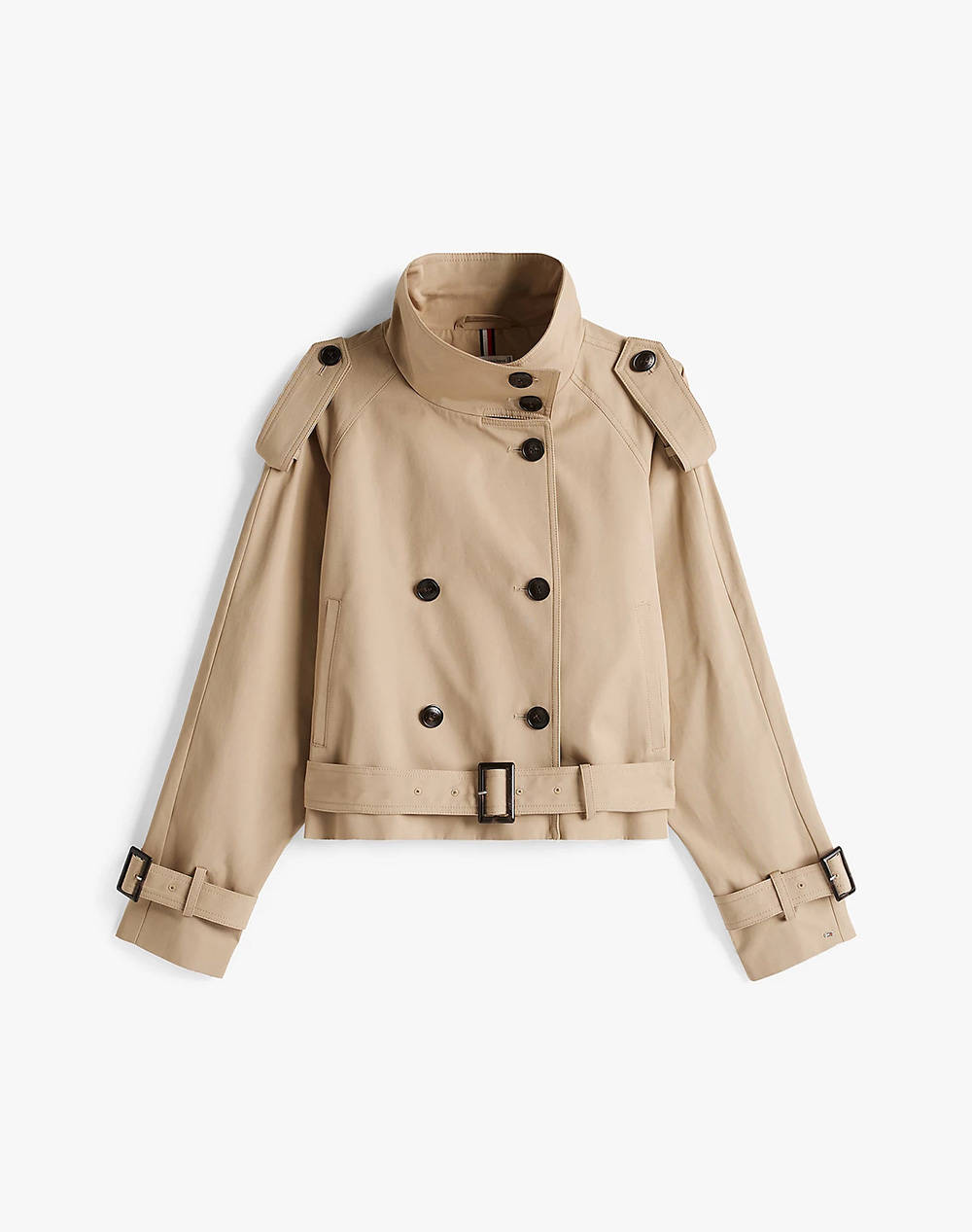TOMMY HILFIGER COTTON CROP TRENCH