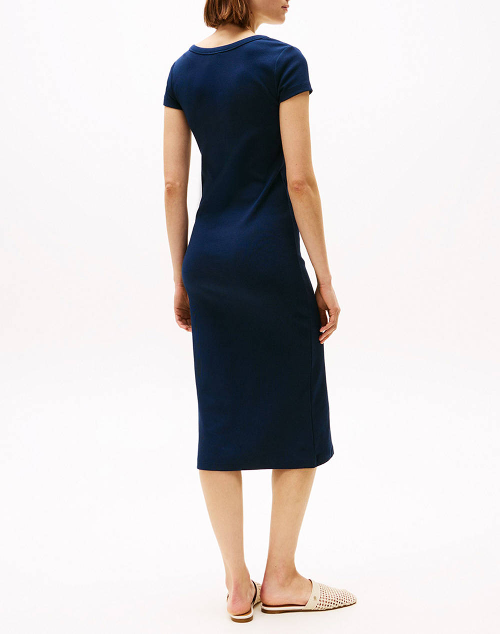 TOMMY HILFIGER SLIM HENLEY GOLD BTN DRESS