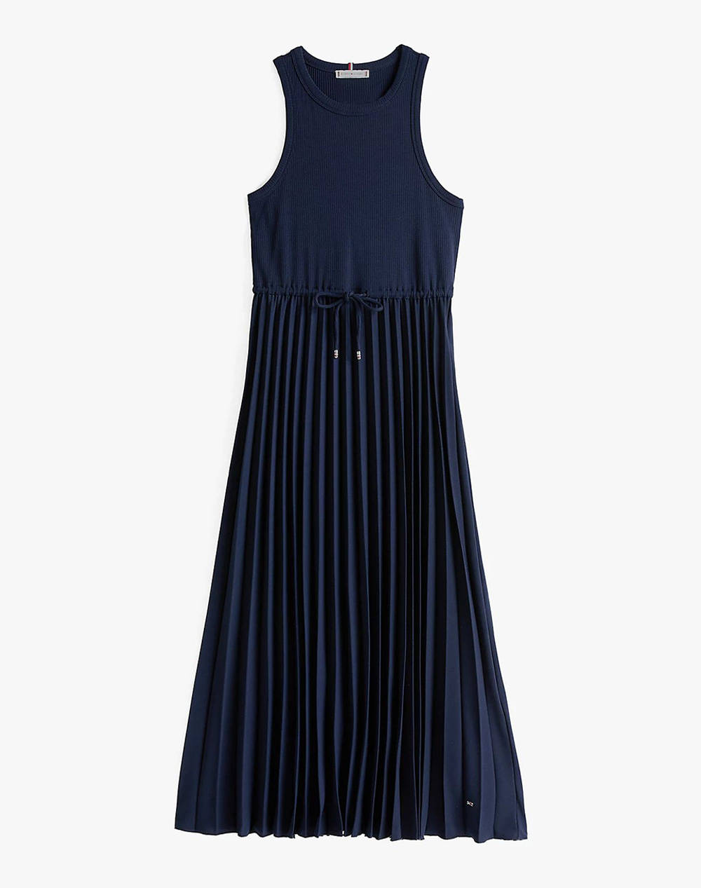TOMMY HILFIGER RIB TANK PLEATED DRESS MIDI NS
