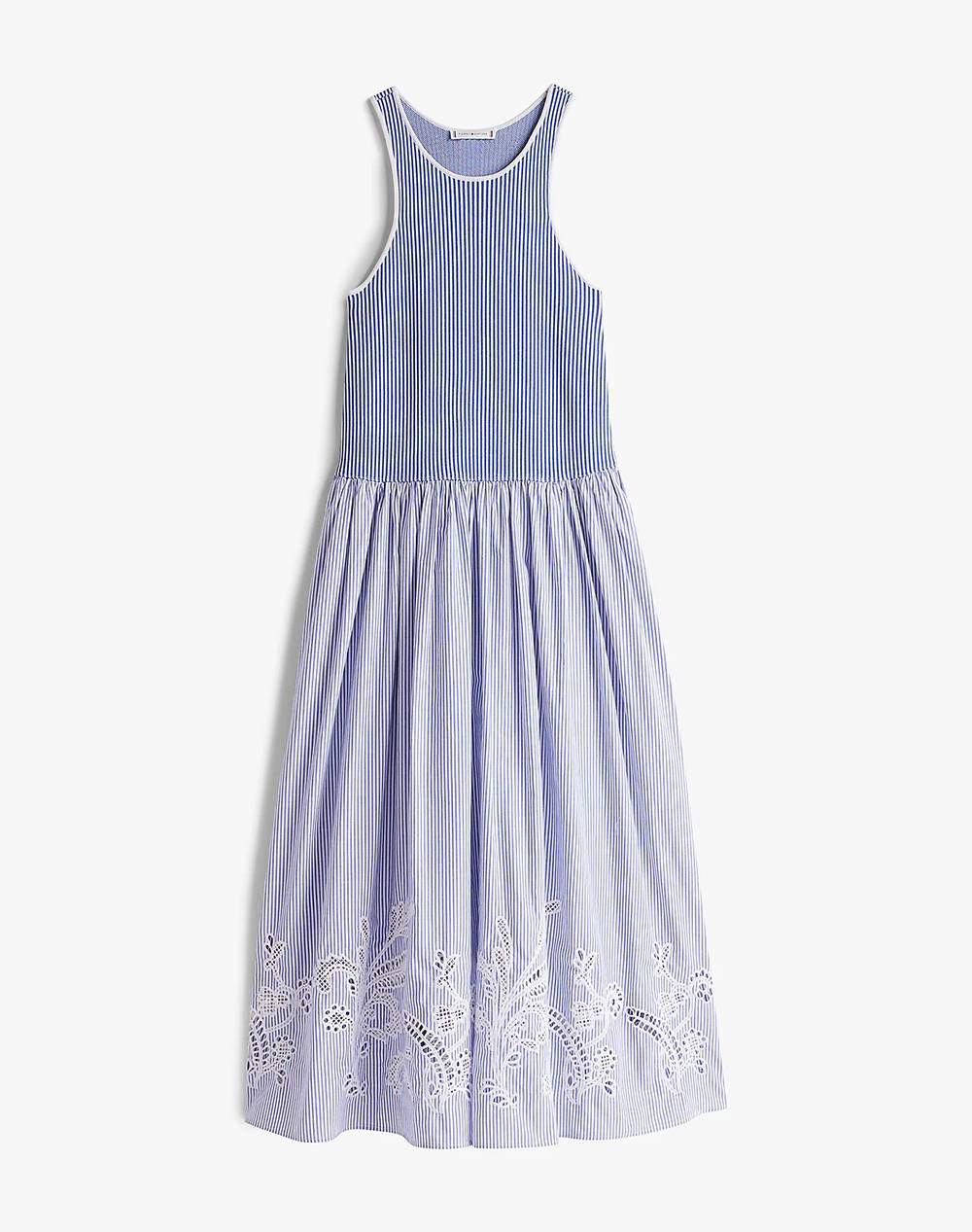 TOMMY HILFIGER BRODERIE ANGLAISE N/S LONG DRESS