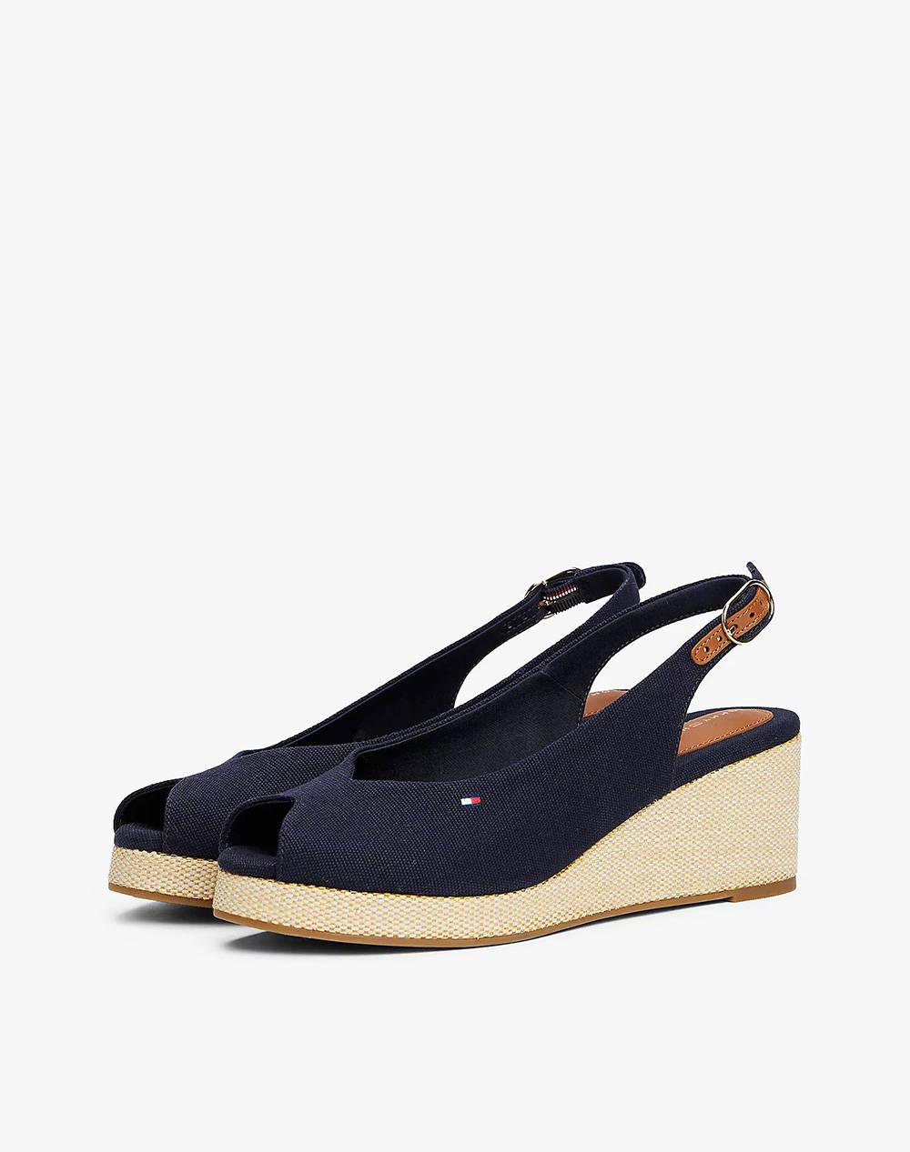 TOMMY HILFIGER FLAG MID WEDGE ESPAD SLINGBACK