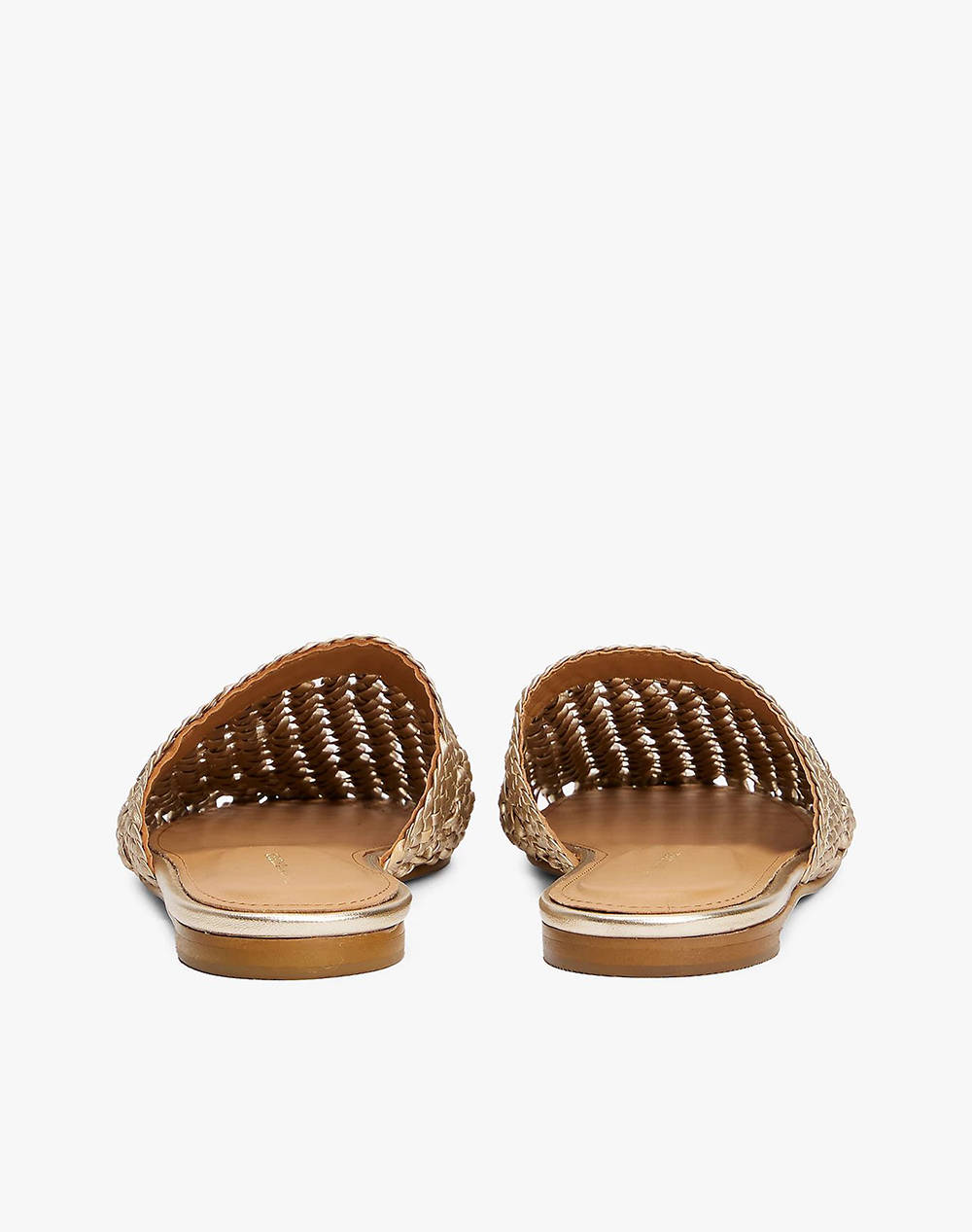 TOMMY HILFIGER CROCHET METALLIC LEATHER MULE
