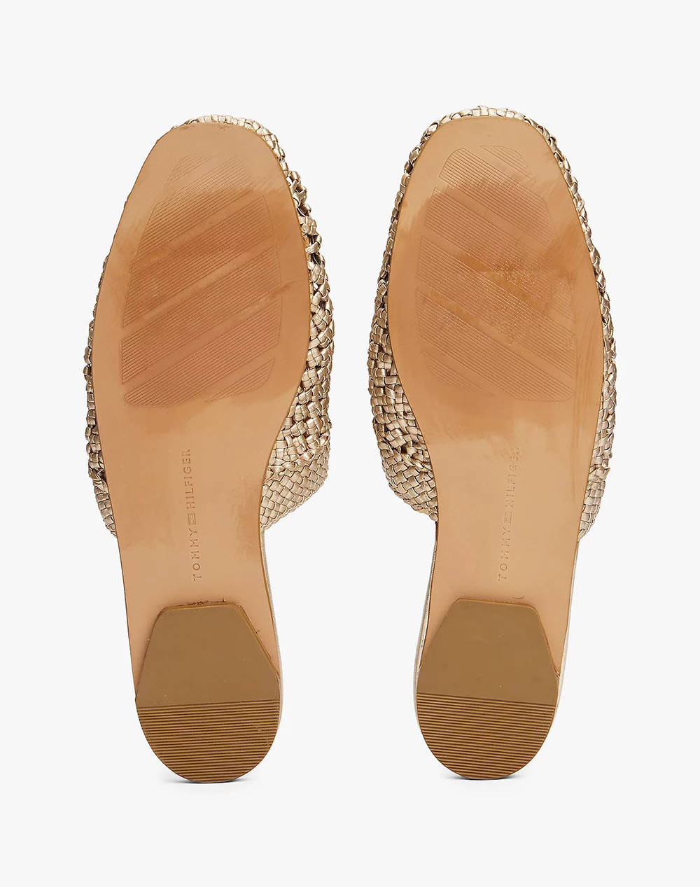 TOMMY HILFIGER CROCHET METALLIC LEATHER MULE