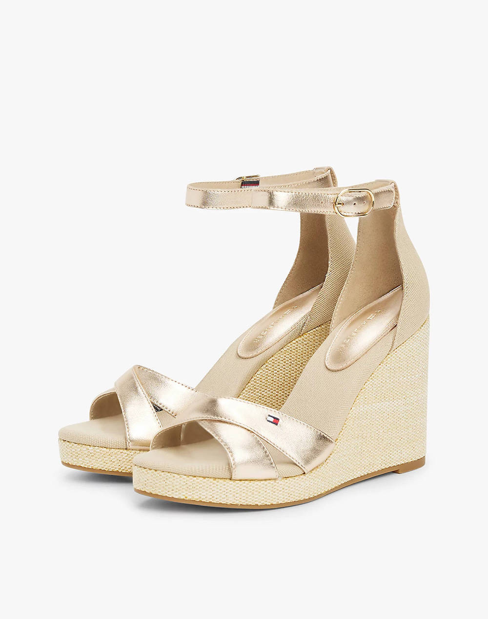 TOMMY HILFIGER FLAG METALLIC HIGH WEDGE ESPAD