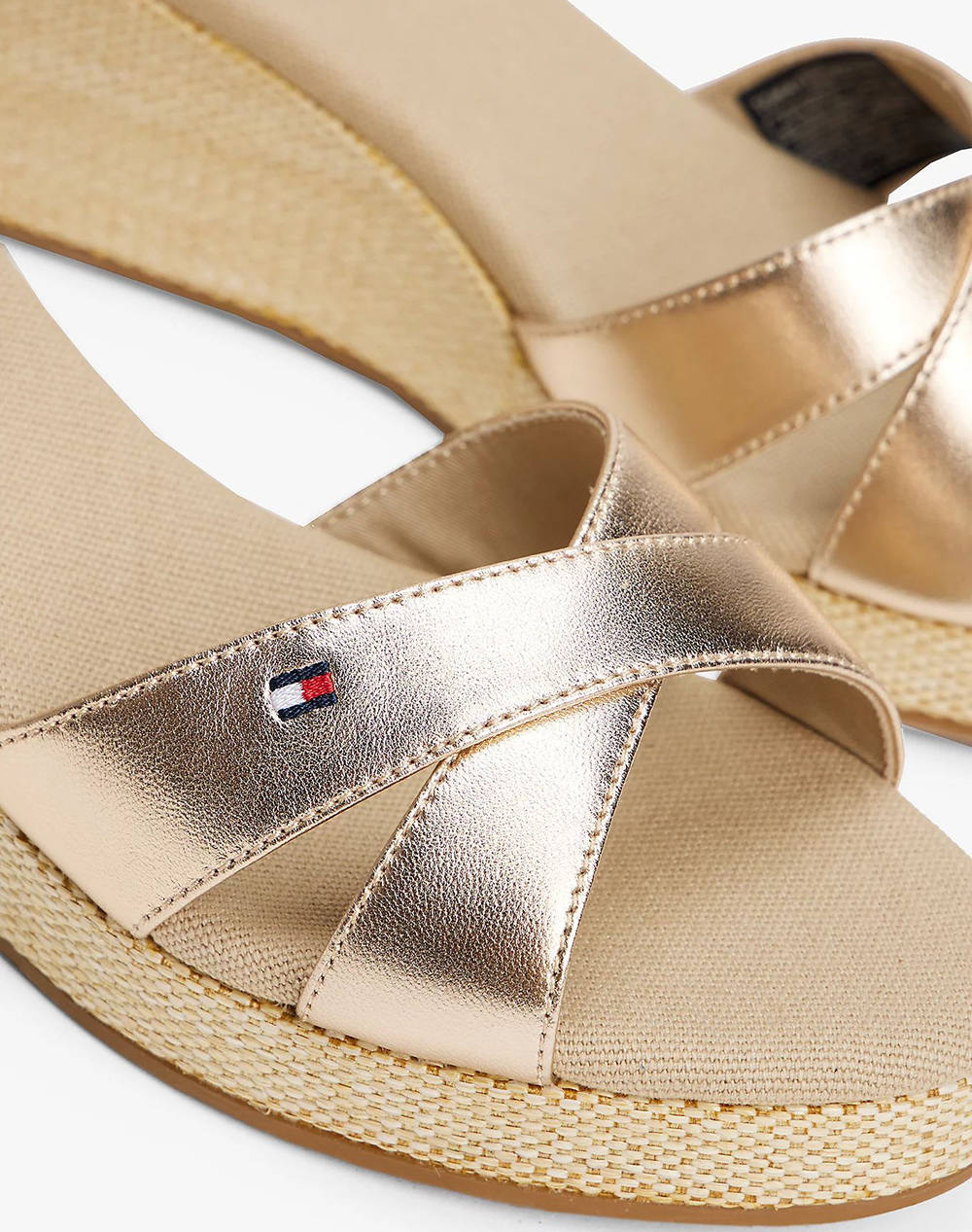 TOMMY HILFIGER FLAG METALLIC MID WEDGE ESPAD