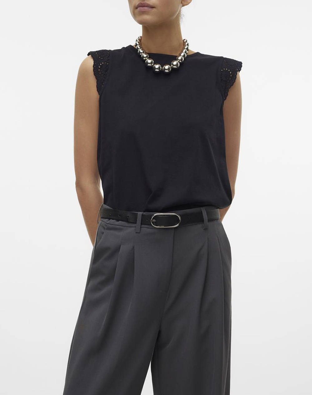 VERO MODA VMEMILY SL GATHERING TOP JRS NOOS