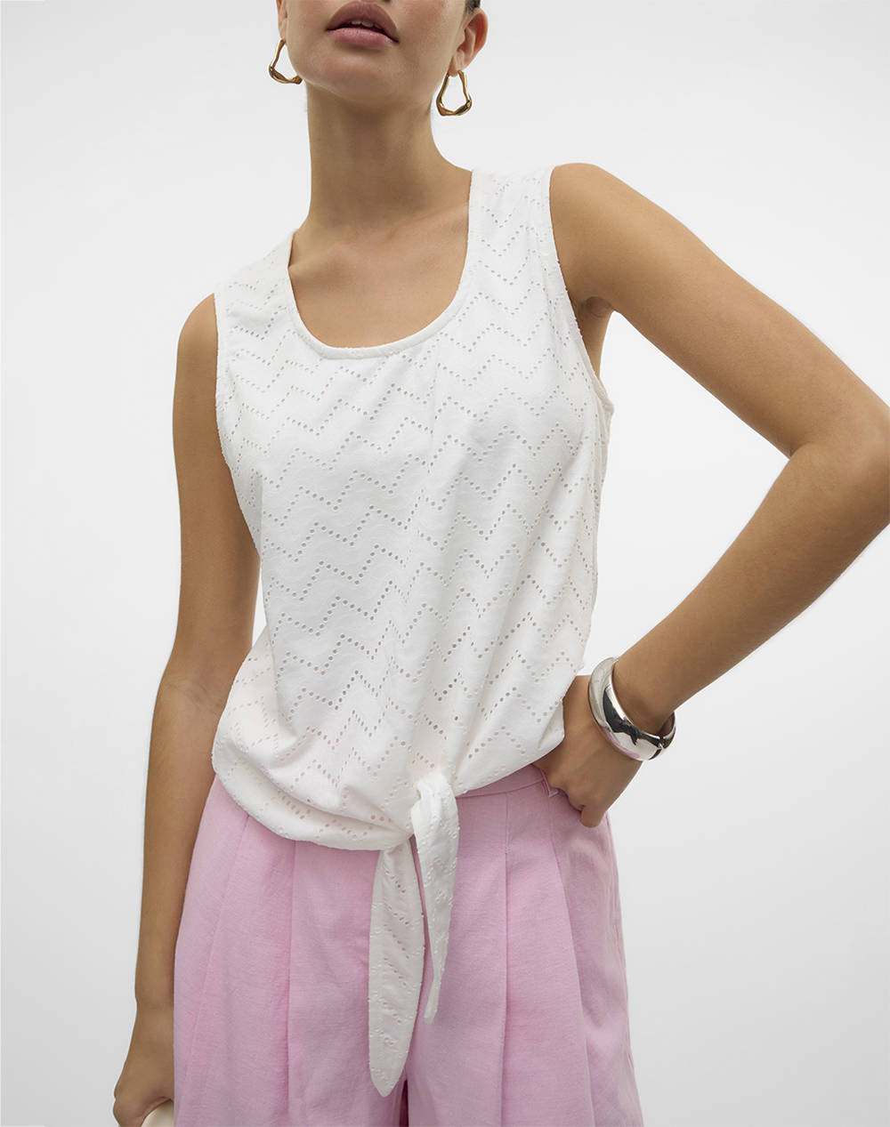 VERO MODA VMTHAS SL TIE TOP JRS GA VO