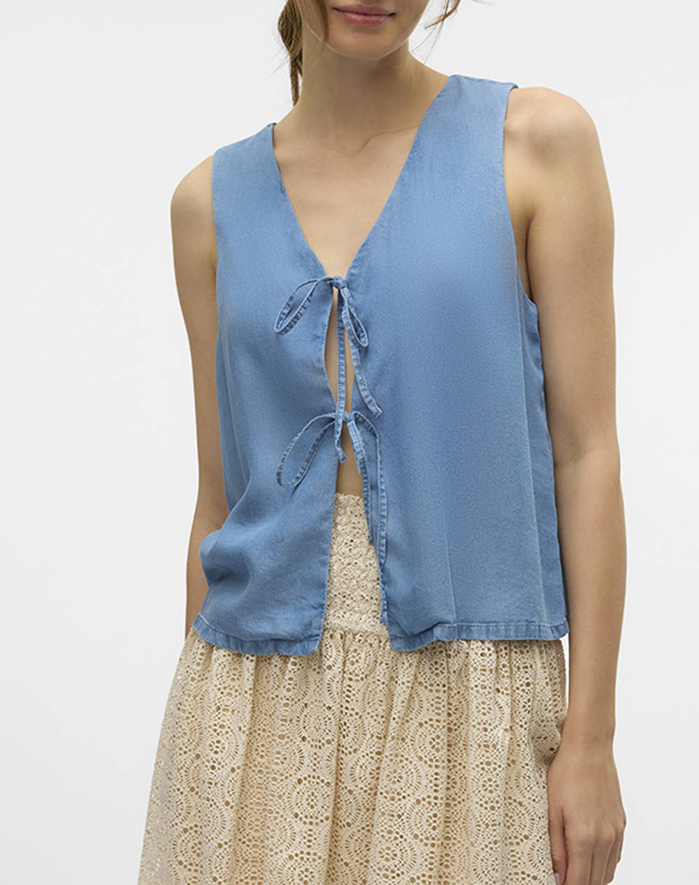 VERO MODA VMFLEUR SL STRING 2WAY TENCEL TOP GA