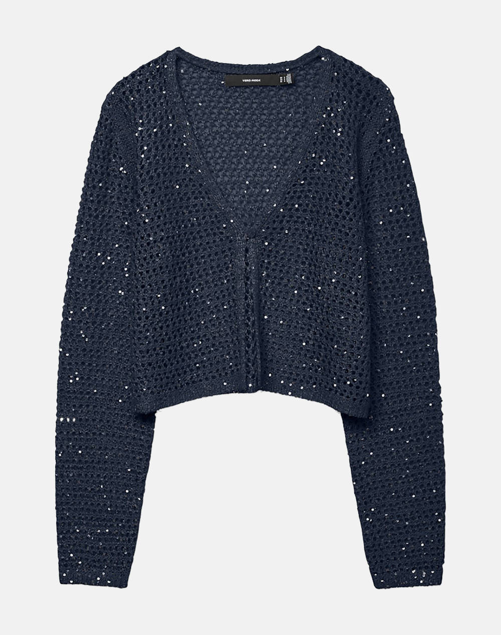 VERO MODA VMLEILANI GLITTER LS V-NECK SHORT CARDI