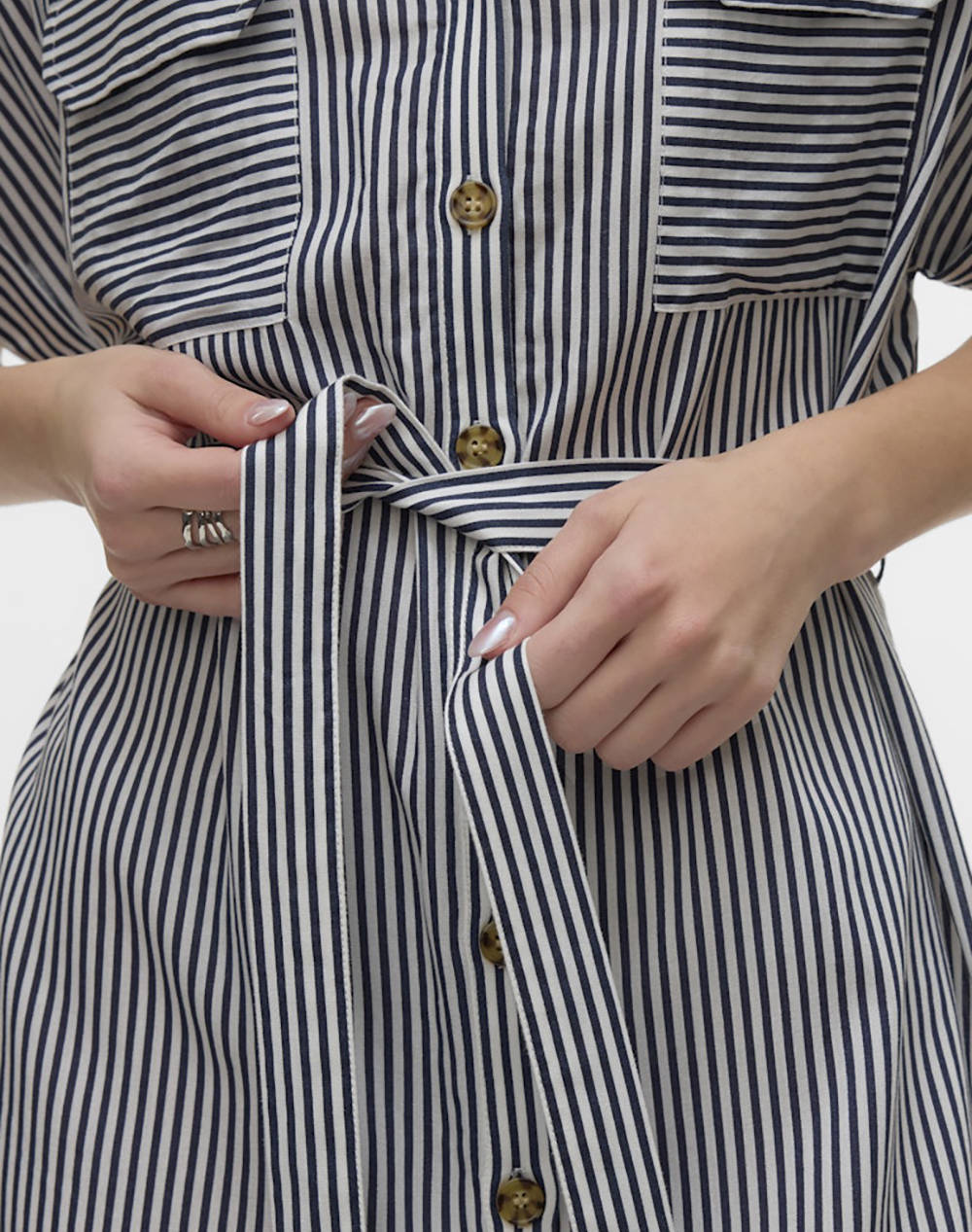 VERO MODA VMBUMPY SS SHORT SHIRT DRESS WVN GA NOOS