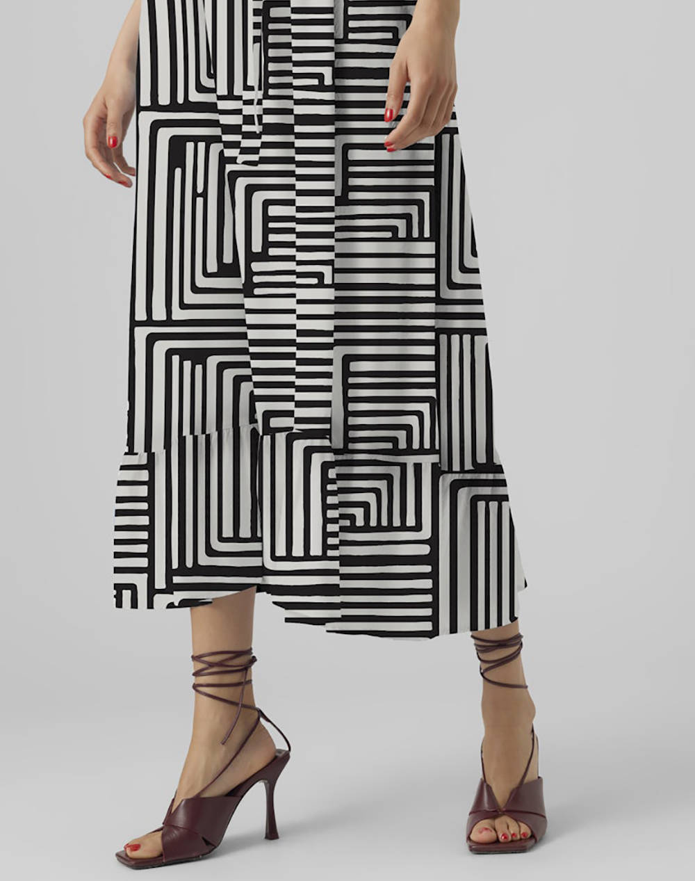 VERO MODA VMEASY JOY 7/8 STRAP DRESS WVN GA