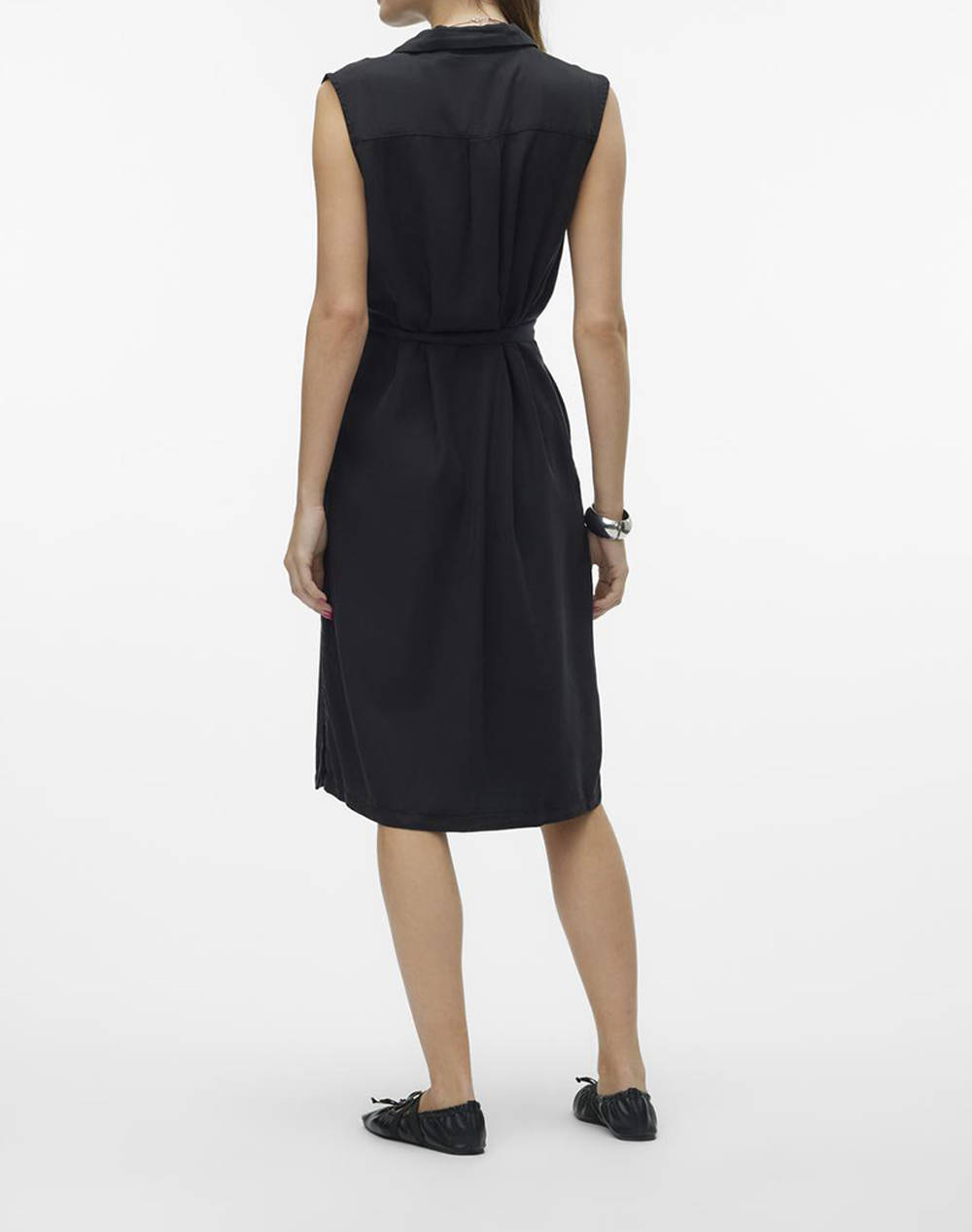VERO MODA VMBREE SL BLK SHIRT TENCEL DRESS GA
