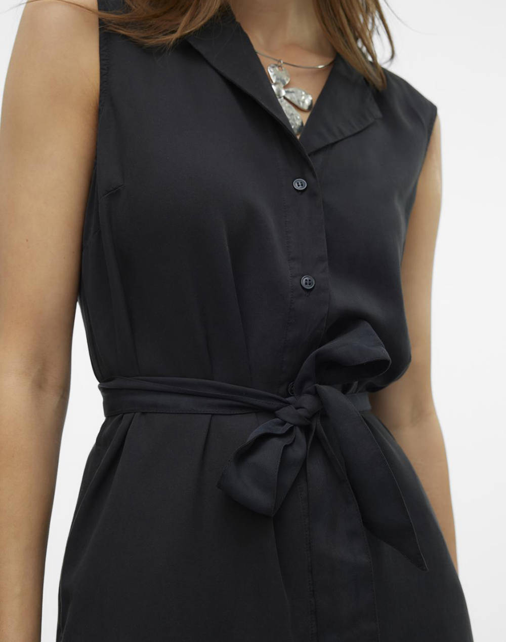 VERO MODA VMBREE SL BLK SHIRT TENCEL DRESS GA