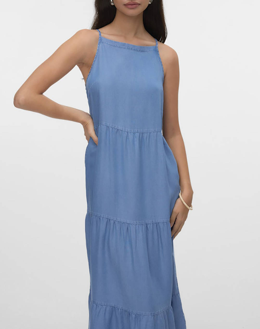 VERO MODA VMFLEUR SL 7/8 LAYER TENCEL DRESS GA