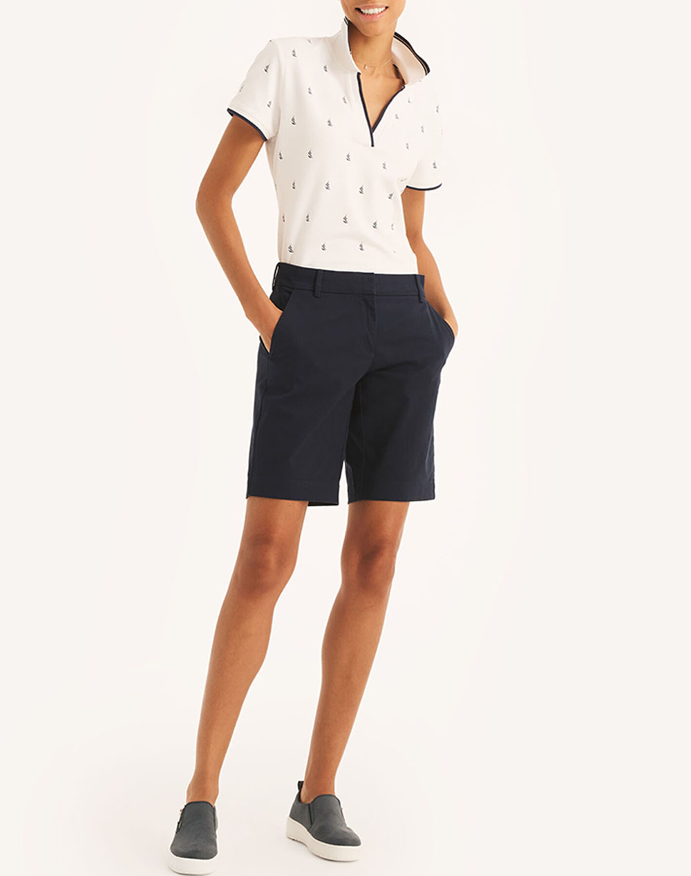 NAUTICA BERMUDE/PANTALONI SCURTI 10 ANCHOR STRETCH TWILL SOLID SHORT