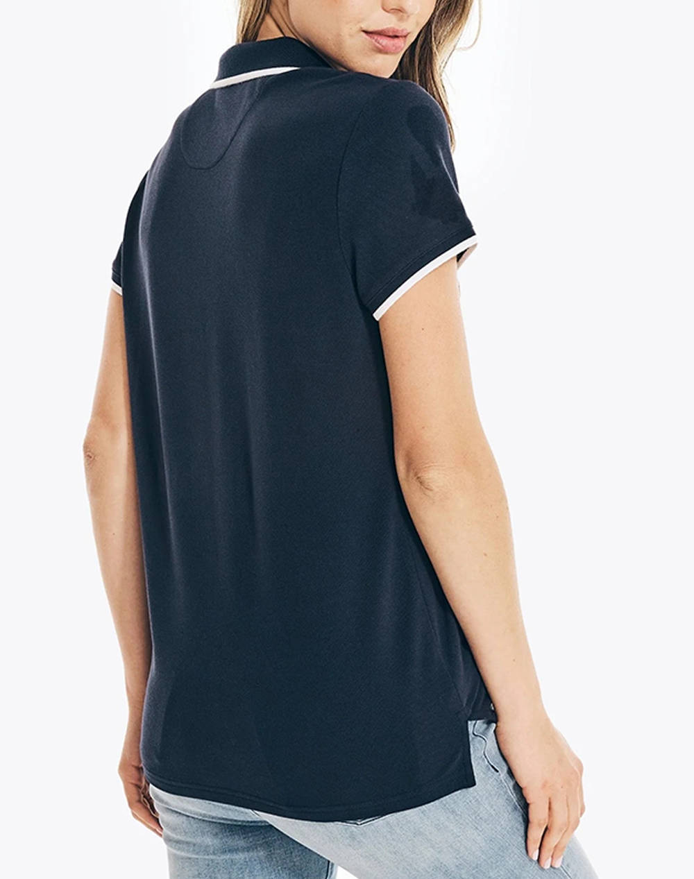 NAUTICA BLUZA POLO KM S/S TIPPED SPLIT NECK OCEAN POLO