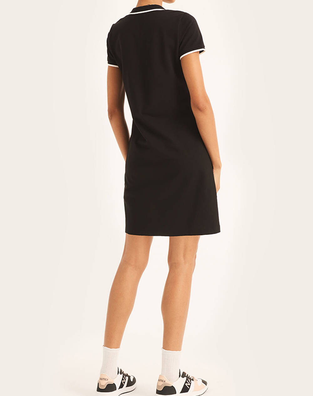 NAUTICA ROCHIE S/S TIPPED KNIT OCEAN POLO DRESS