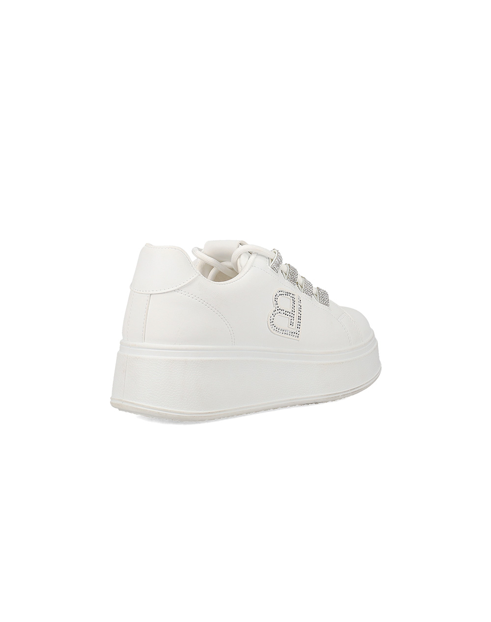 LAURA BIAGIOTTI 8932 INCALTAMINTE CASUAL CU SIRETURI STRASS WHITE