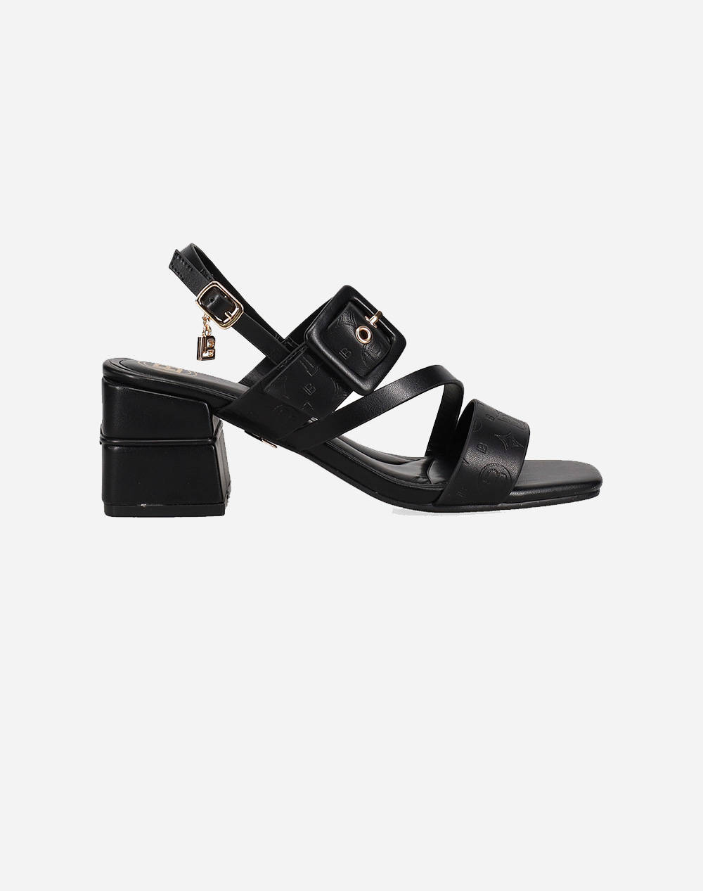 LAURA BIAGIOTTI 9042 SANDALE MAT CU DOUA BARETE SI CUREA BLACK