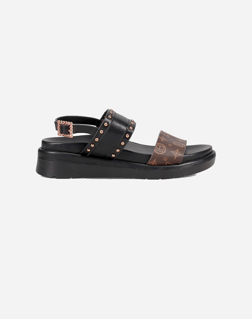 LAURA BIAGIOTTI 9080 SANDALE CU DOUA BARETE DESIGN SI CUREA BLACK