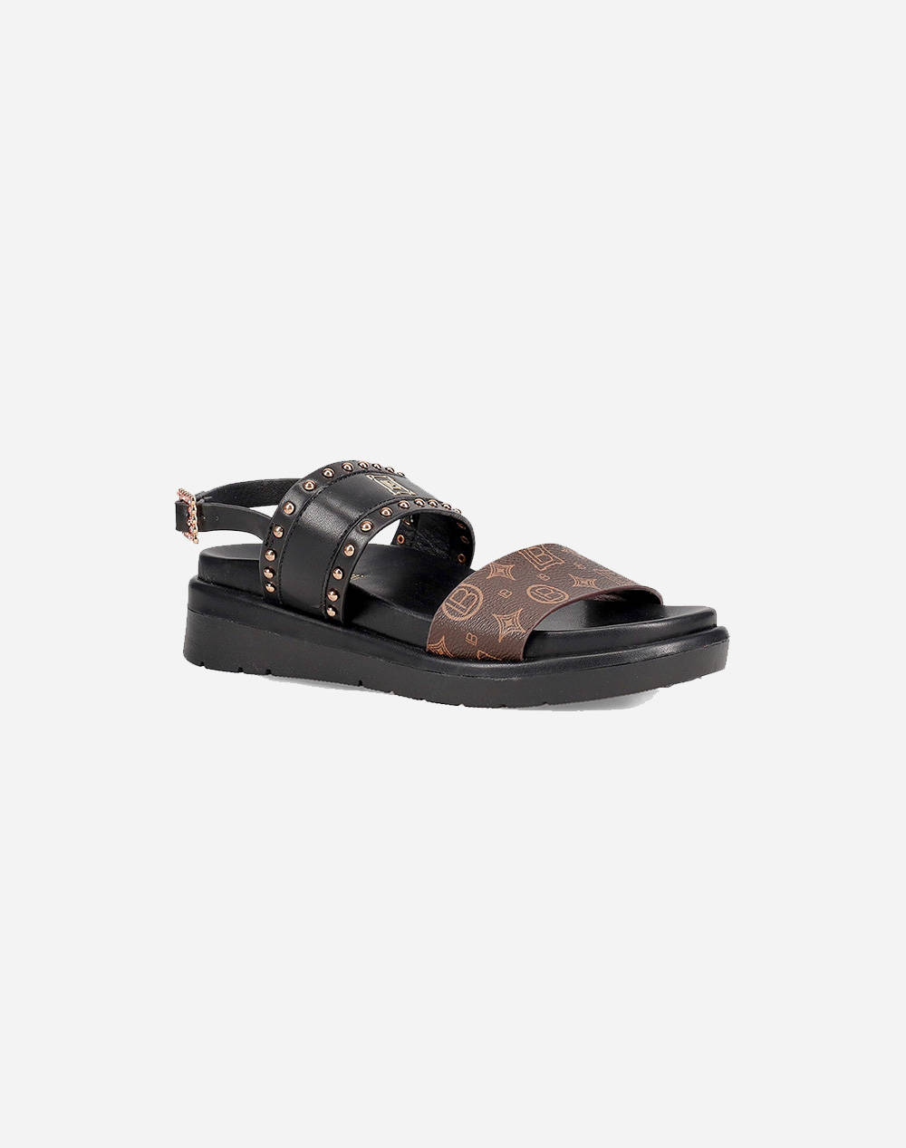 LAURA BIAGIOTTI 9080 SANDALE CU DOUA BARETE DESIGN SI CUREA BLACK