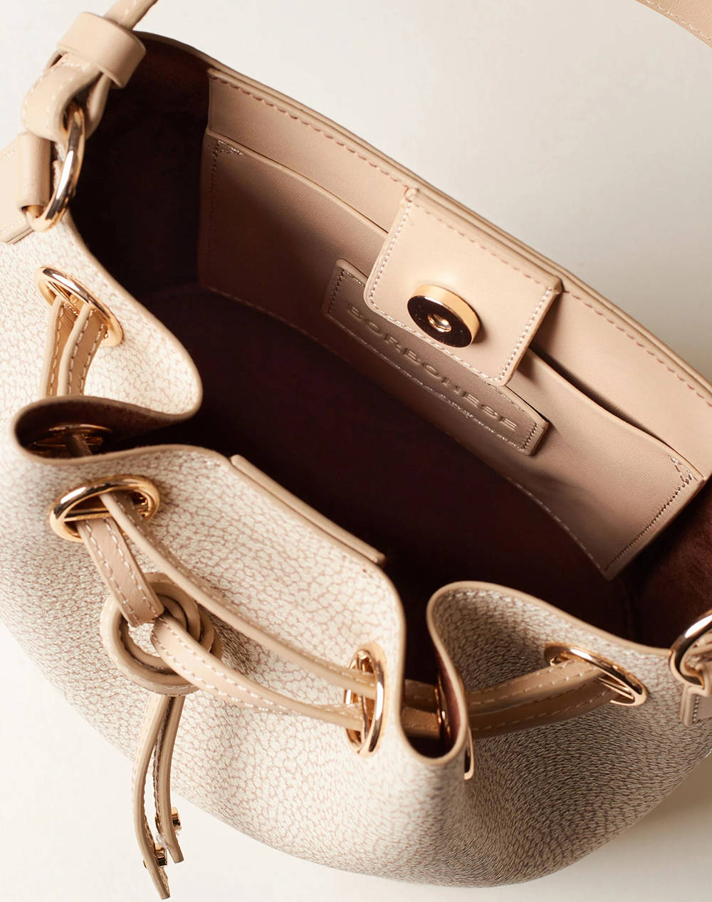 BORBONESE BUCKET BAG (Dimensiuni: 20 x 21 x 13 cm)