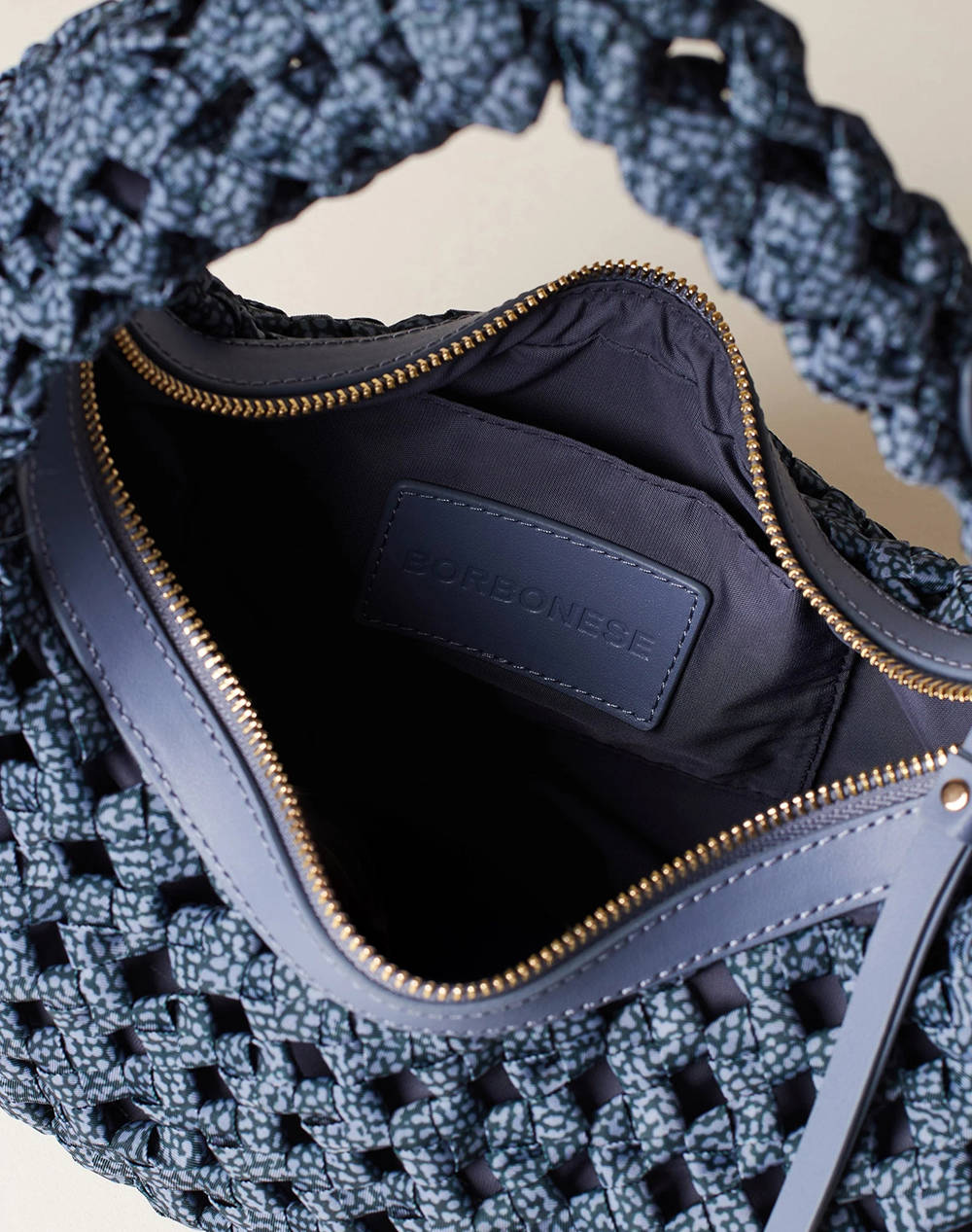 BORBONESE HOBO BAG LEATH (Dimensiuni: 24 x 15 x 10 cm)
